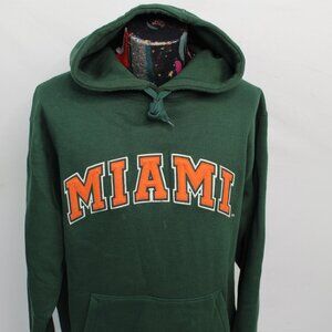 Vintage Miami Hurricanes University Colosseum Mens Green Hoodie XL